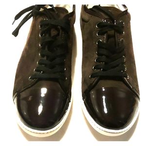 Giorgio Armani Men's Brown Suede Sneakers